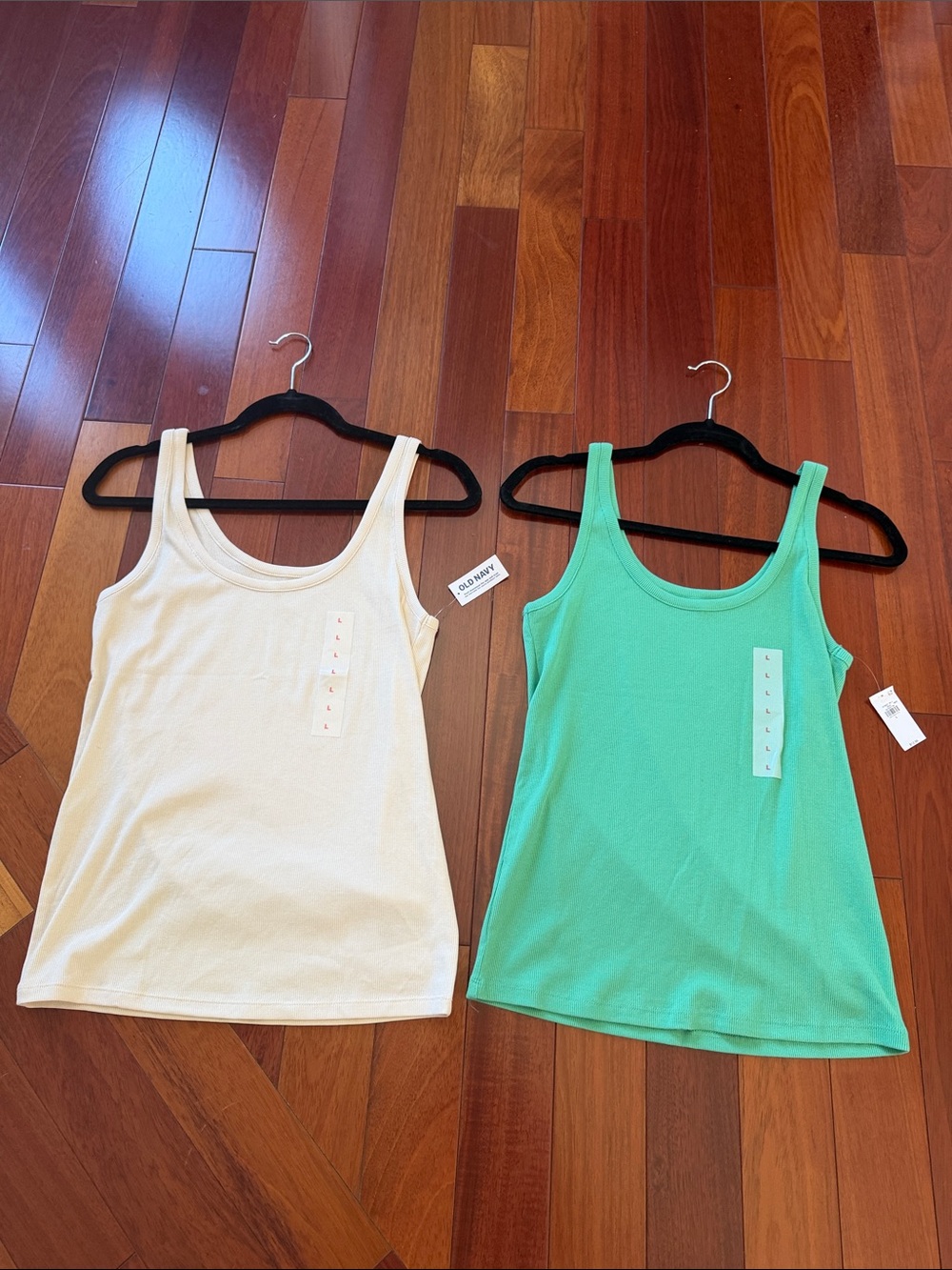 Old Navy Women’s Tank Tops in Cream and Green